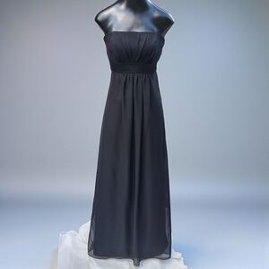 Alfred Angelo Elegant Black Strapless Dress Prom Bridesmaid Formal